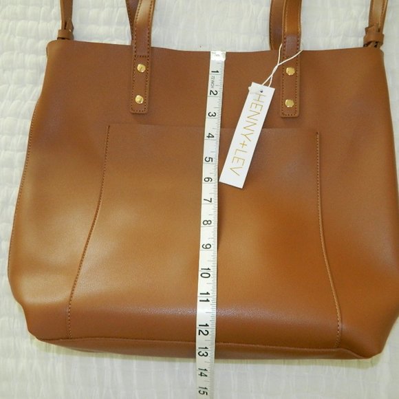 Henny + Lev Danielle VEGAN LEATHER 2-IN-1 Everyday Tote Bag w/Dust Cover NWT - Picture 14 of 16